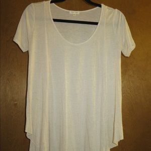 Cream Flowy Tee